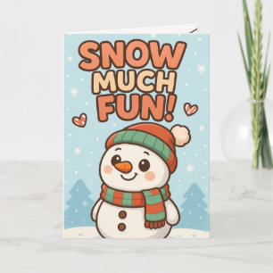 Cute Snowman Christmas Card