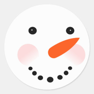 Cute Snowman Christmas Classic Round Sticker