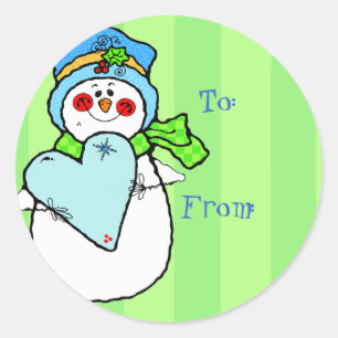 Cute Snowman Christmas Gift Tags