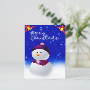 Cute Snowman Christmas Holiday Postcard