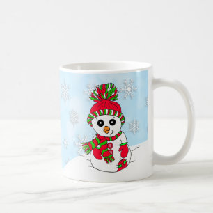 Cute snowman Christmas Holidays Coffee Mug