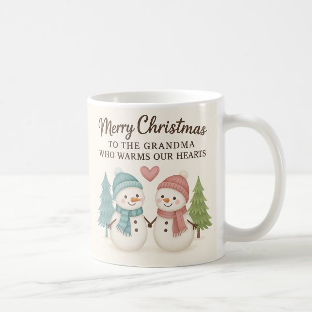 Cute Snowman Christmas Mug for Grandma - Gift (Right)