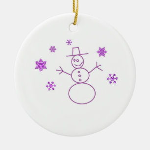 Cute Snowman Christmas Ornament
