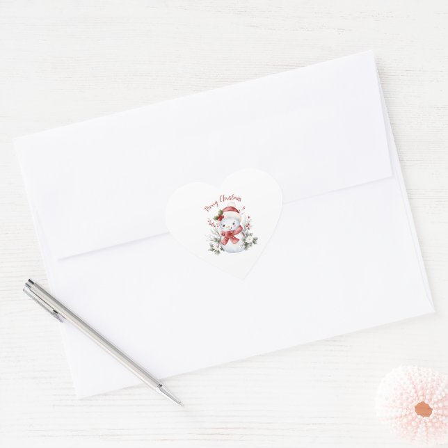 Cute Snowman Christmas Sticker (Envelope)