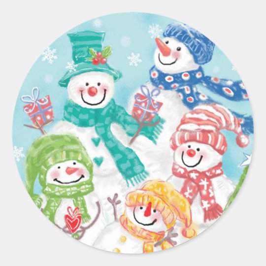 Cute Snowman Christmas sticker