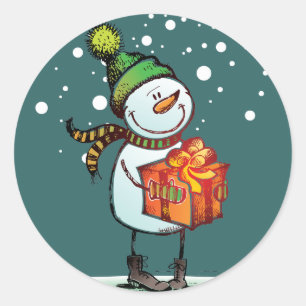 Cute Snowman Christmas stickers
