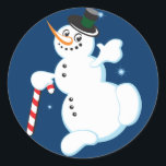 Cute Snowman Christmas stickers<br><div class="desc">Adorable snowman stickers for your Christmas packages. Cute Holiday stickers for kids or adults!</div>