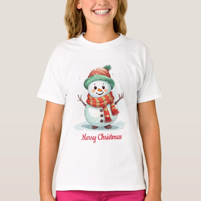 Cute snowman Christmas  T-Shirt (Front)