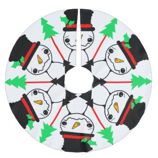 Cute Snowman Christmas Tree Skirt