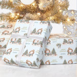 Cute Snowman Christmas Vintage Blue Boy Name Text Wrapping Paper<br><div class="desc">Cute Christmas wrapping paper with a cute vintage snowman in blue for boys. Easily personalise the text. Please visit the store for the full line of products that are available - Kate Eden Art</div>