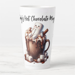 Cute Snowman Cocoa Design Latte Mug