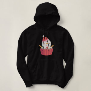 Cute Snowman Cupcake Funny Hoodie