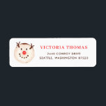 Cute Snowman Doughnut Festive Christmas<br><div class="desc">Happy Holidays! Complete your holiday cards and invitations with this festive doughnut-theme address label. It features white chocolate flavoued doughnut with snowman decorations. Personalise by adding your name and address. Matching items are available.</div>