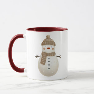 Cute Snowman Drawing Christmas Mug