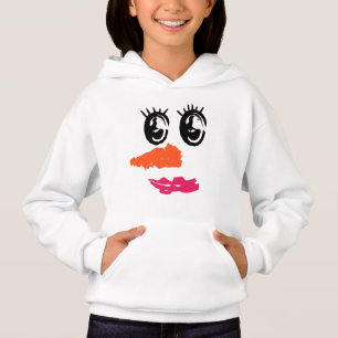 Cute Snowman Face – Minimal Christmas Brushstroke