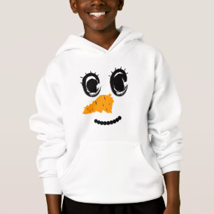 Cute Snowman Face – Minimal Christmas Brushstroke
