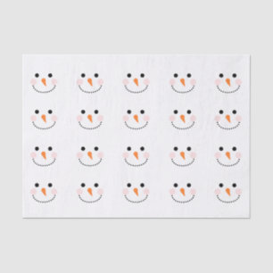 Cute Snowman Face Simple Pattern Tissue Paper