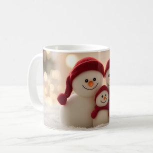 Cute Snowman Family Winter Christmas Coffee Mug