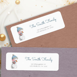Cute Snowman Farm Return Address