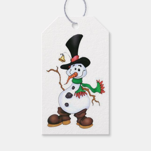 Cute Snowman Gift Tags (Front)