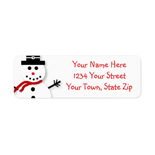 Cute Snowman Graphic Address Labels