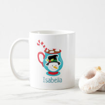 Cute Snowman Hot Cocoa Personalised Christmas Mug