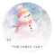 Cute snowman illustration to from gift tag sticker