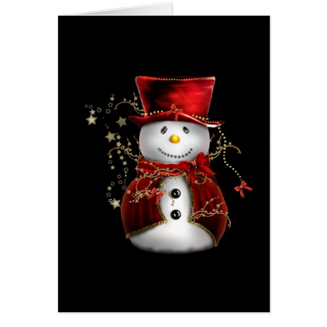 Cute Snowman in Red Velvet Christmas (Front)