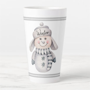 Cute Snowman Latte Mug