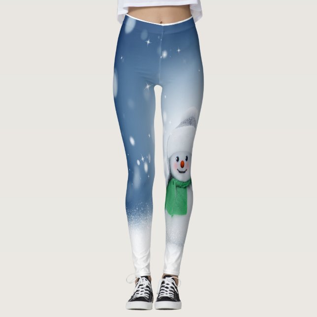 Cute Snowman Leggings (Front)
