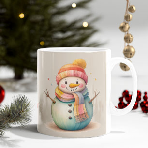 Cute Snowman Let It Snow Coffee Mug