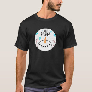 Cute Snowman Let It Snow Graphic T-Shirt