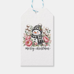 Cute Snowman Merry Christmas Gift Tags