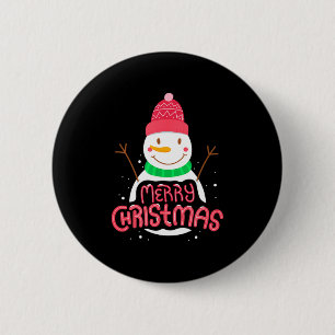 Cute Snowman Merry Xmas Merry Christmas Happy New 6 Cm Round Badge