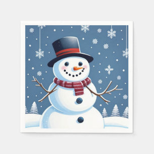 Cute Snowman Napkin