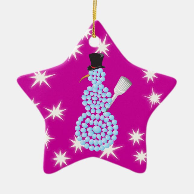 Cute Snowman Ornament (Front)