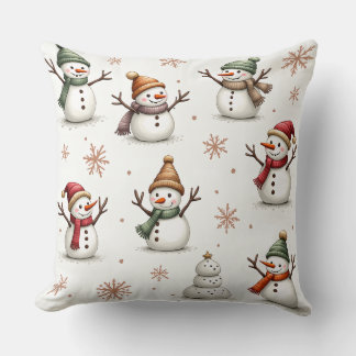 "Cute Snowman Pattern Cushion" Cushion