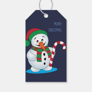 Cute Snowman Personalised Christmas Gift Tag