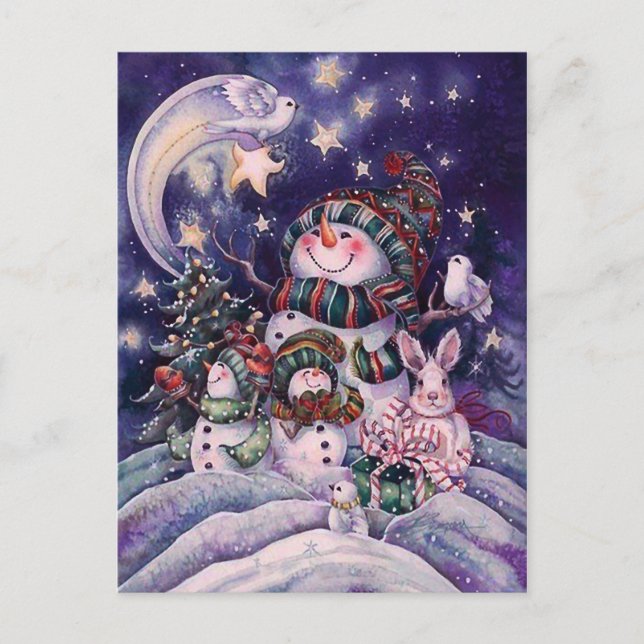 cute  Snowman Postcard (Front)