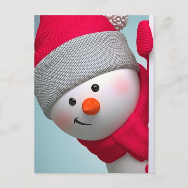 Cute Snowman Postcard (Front)