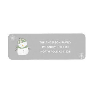 Cute Snowman return address Label