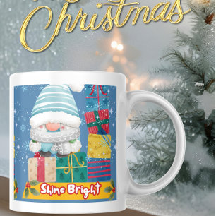 Cute Snowman "Shine Bright" Christmas Coffee Mug