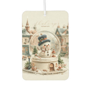 Cute Snowman Snow Globe Car Air Freshener