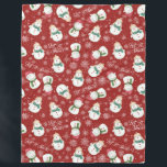 Cute Snowman Snowflake Whimsical Christmas Cosy Fleece Blanket<br><div class="desc">Two cute snowman are featured on this whimsical Christmas fleece blanket. One adorable snowman has on his Santa hat while the other is snug in his woodsman hat. White snowflakes and snow complete the holiday pattern.</div>
