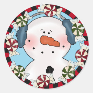 Cute Snowman Stickers