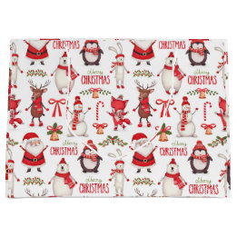 Cute Snowman Tissue Paper Large Gift Bag