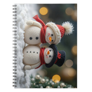 cute snowman together notebook