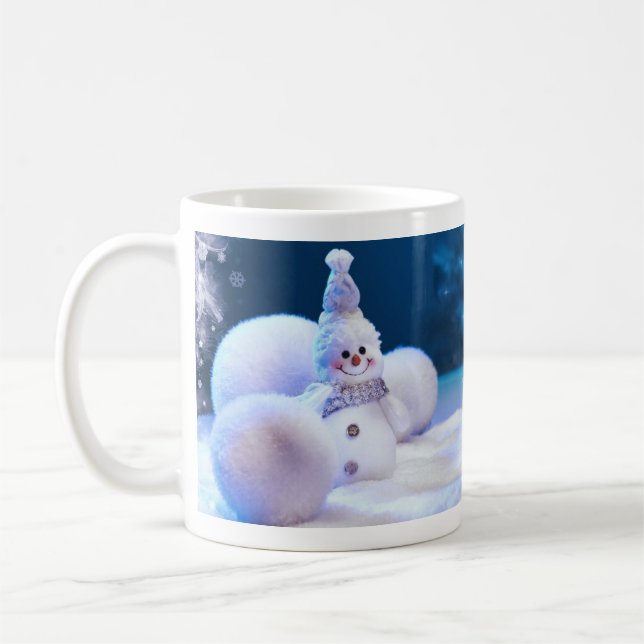 Cute Snowman Winter / Christmas Mug (Left)