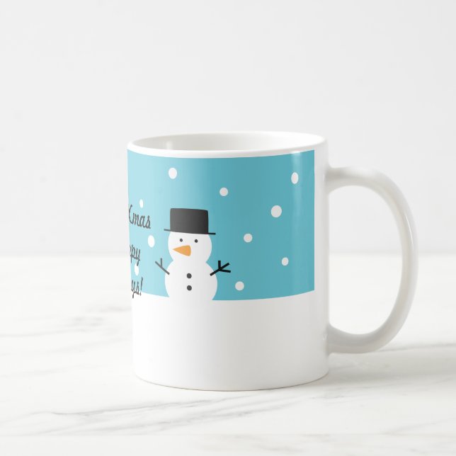 Cute Snowman Winter Snow Christmas Coffee Mug (Right)
