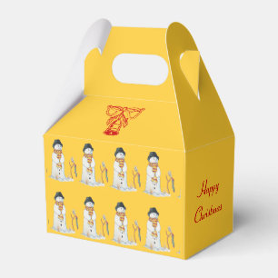 cute snowman with Christmas stocking Favour Box